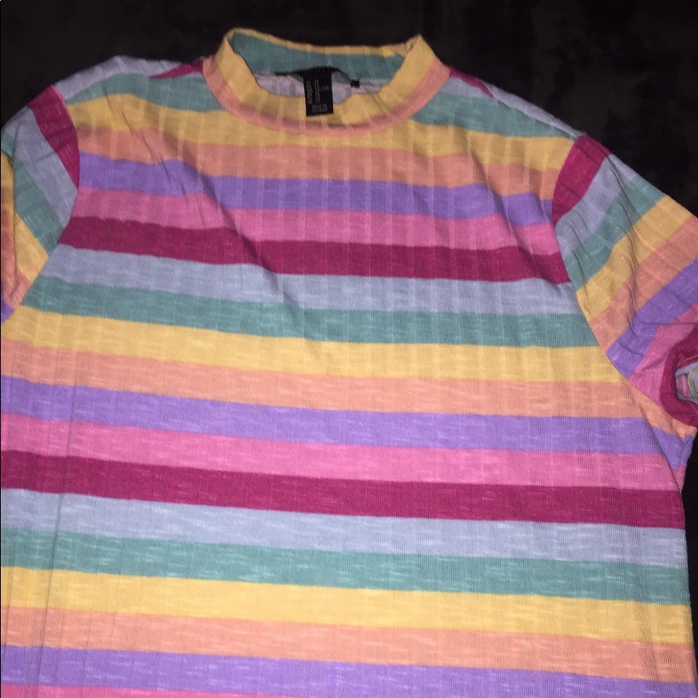 Forever21 Colorful Striped Shirt